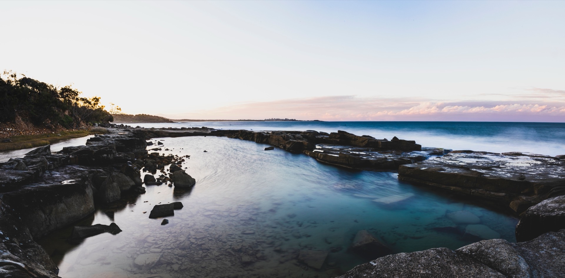 Natural rock pool at Angourie on the Clarence Coast